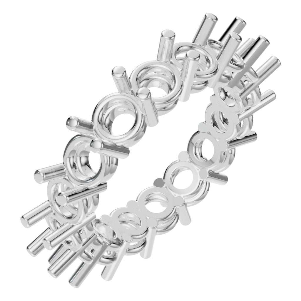 RI-8213 White Gold Ring UNSET - Main View