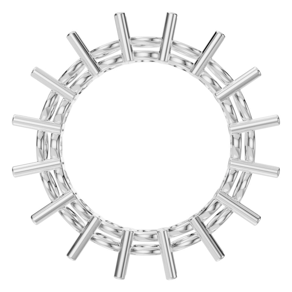 RI-8213 White Gold Ring UNSET - Top View