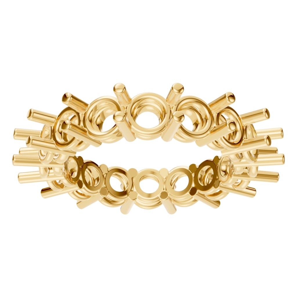 RI-8213 Yellow Gold Ring UNSET - Front View