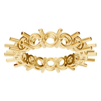 RI-8213 Yellow Gold Ring UNSET - Front View