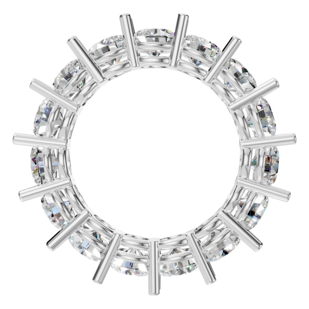 RI-8213 White Gold Ring SET - Top View