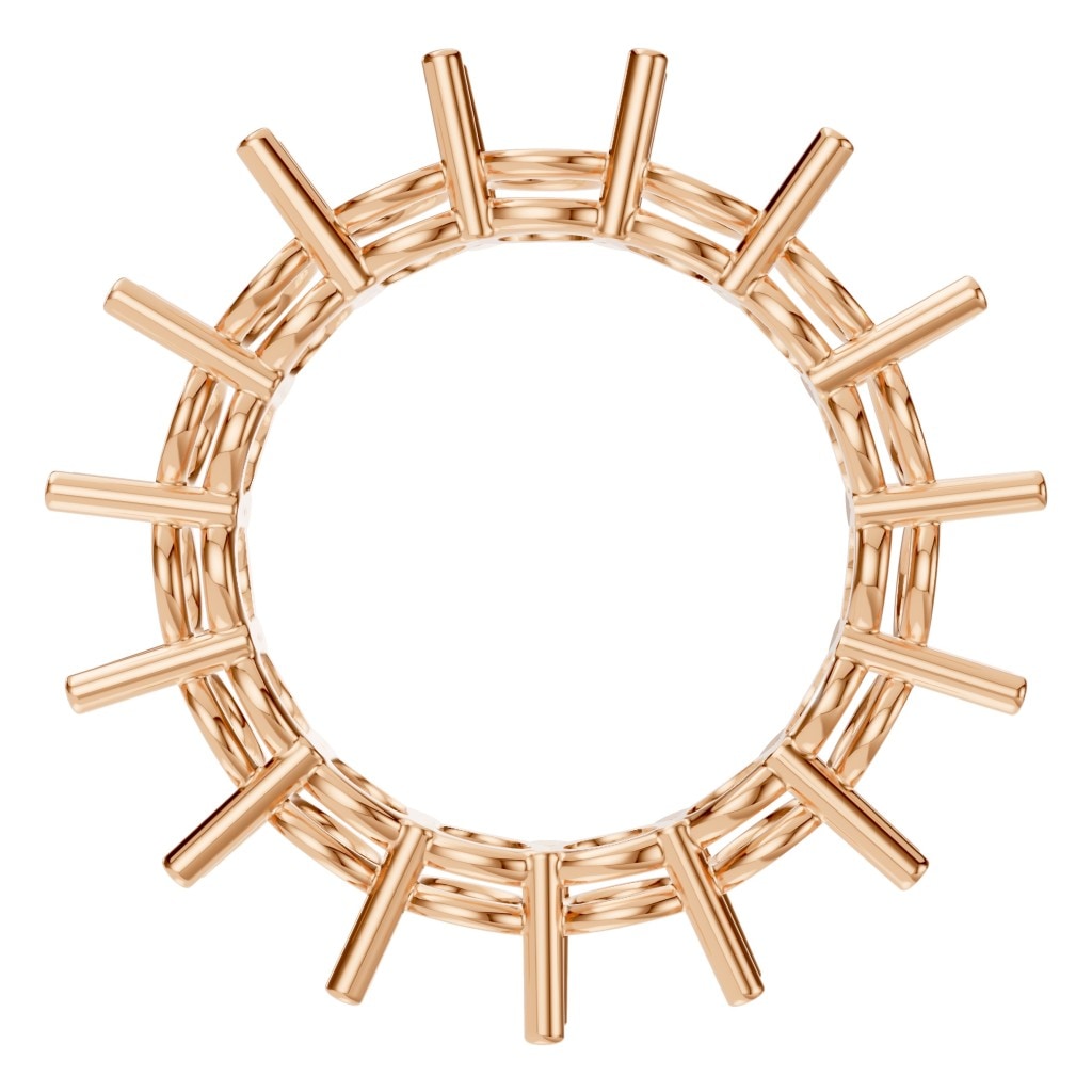 RI-8213 Rose Gold Ring UNSET - Top View