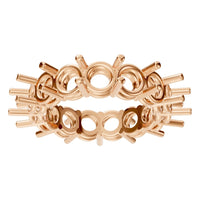 RI-8213 Rose Gold Ring UNSET - Front View