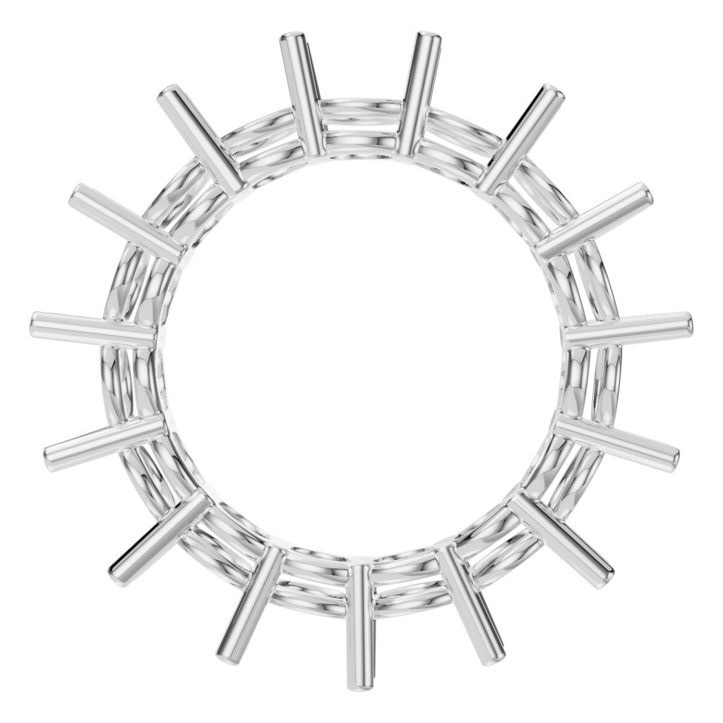 RI-8213 White Gold Ring UNSET - Top View