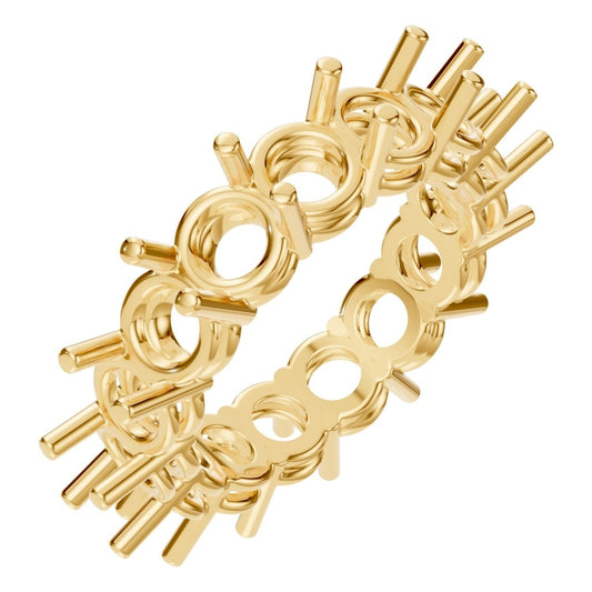 RI-8213 Yellow Gold Ring UNSET - Main View