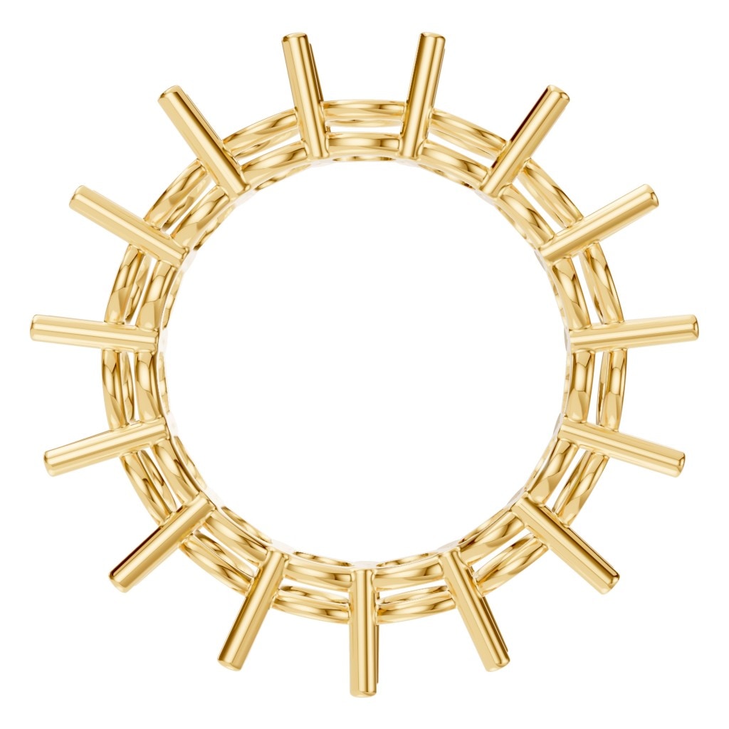 RI-8213 Yellow Gold Ring UNSET - Top View