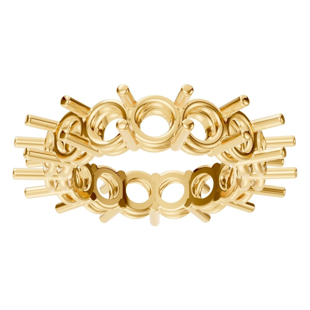 RI-8213 Yellow Gold Ring UNSET - Front View