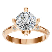 RI-8216 Rose Gold Ring SET - Front View