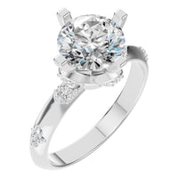 RI-8216 White Gold Ring SET - Main View