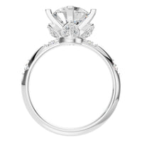 RI-8216 White Gold Ring SET - Top View