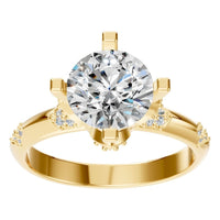 RI-8216 Yellow Gold Ring SET - Front View