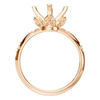 RI-8216 Rose Gold Ring UNSET - Top View