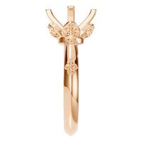 RI-8216 Rose Gold Ring UNSET - Side View