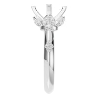 RI-8216 White Gold Ring UNSET - Side View