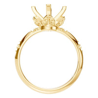RI-8216 Yellow Gold Ring UNSET - Top View