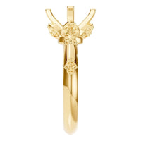 RI-8216 Yellow Gold Ring UNSET - Side View