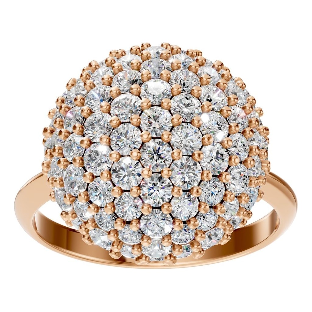 RI-8227 Rose Gold Ring SET - Front View