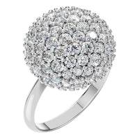RI-8227 White Gold Ring SET - Main View