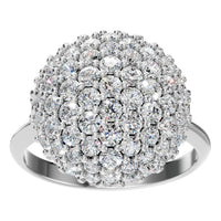 RI-8227 White Gold Ring SET - Front View