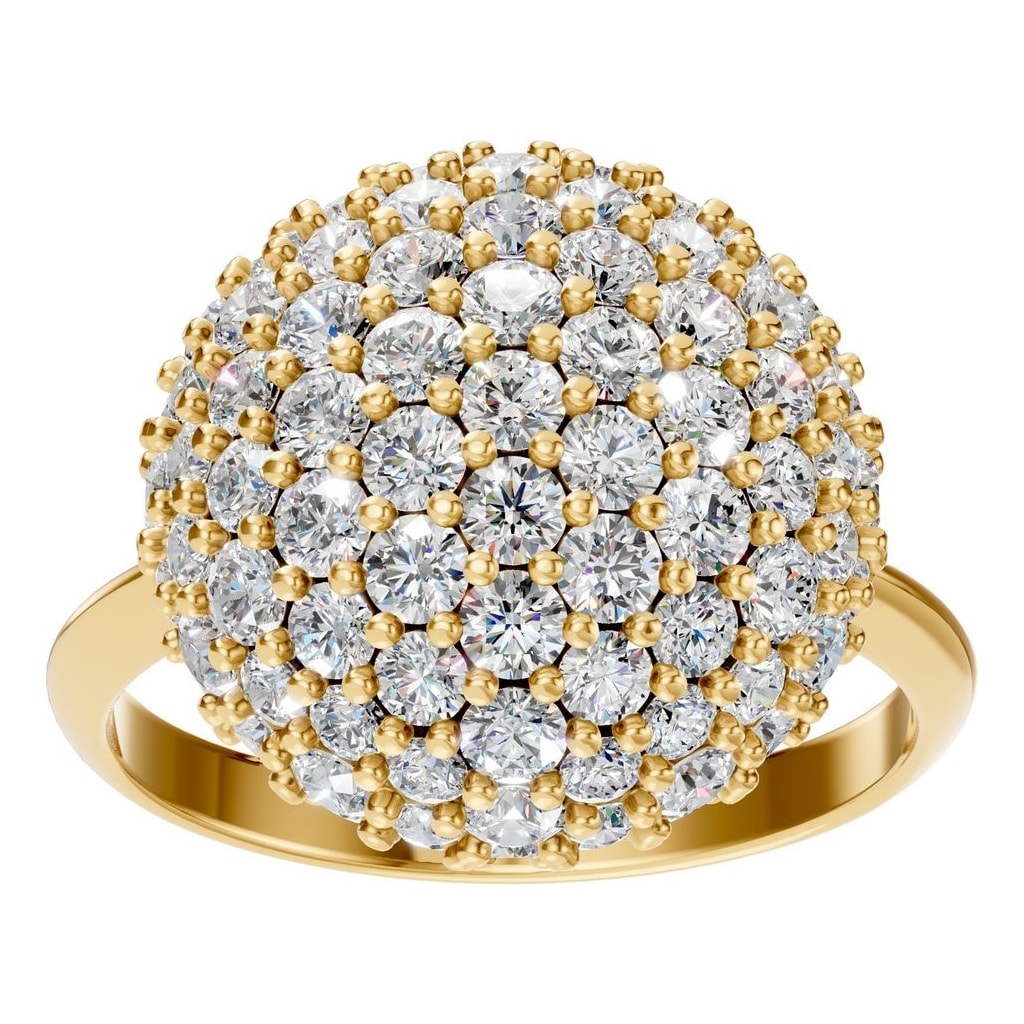 RI-8227 Yellow Gold Ring SET - Front View