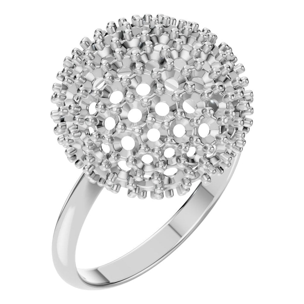 RI-8227 White Gold Ring UNSET - Main View