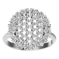 RI-8227 White Gold Ring UNSET - Front View