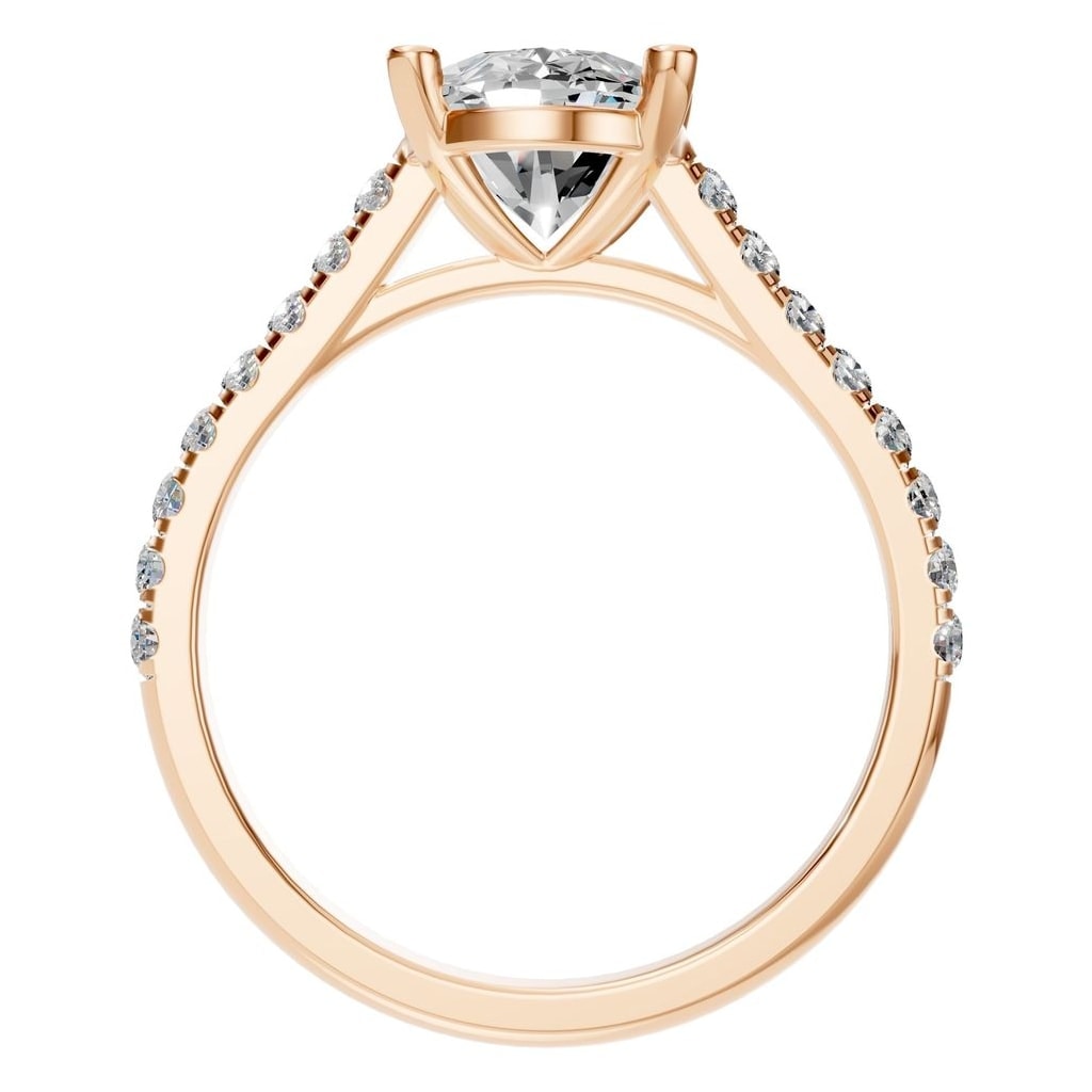 RI-8408 Rose Gold Ring SET - Top View