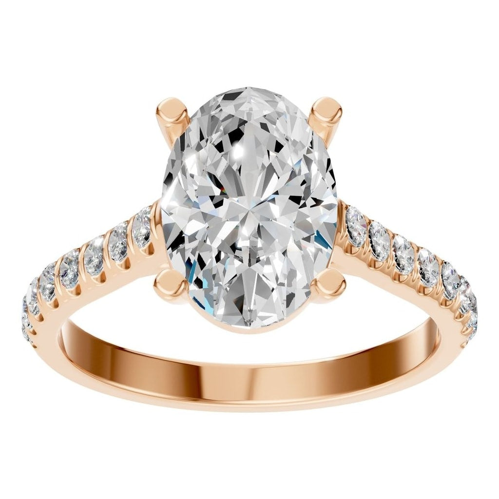 RI-8408 Rose Gold Ring SET - Front View