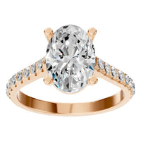 RI-8408 Rose Gold Ring SET - Front View