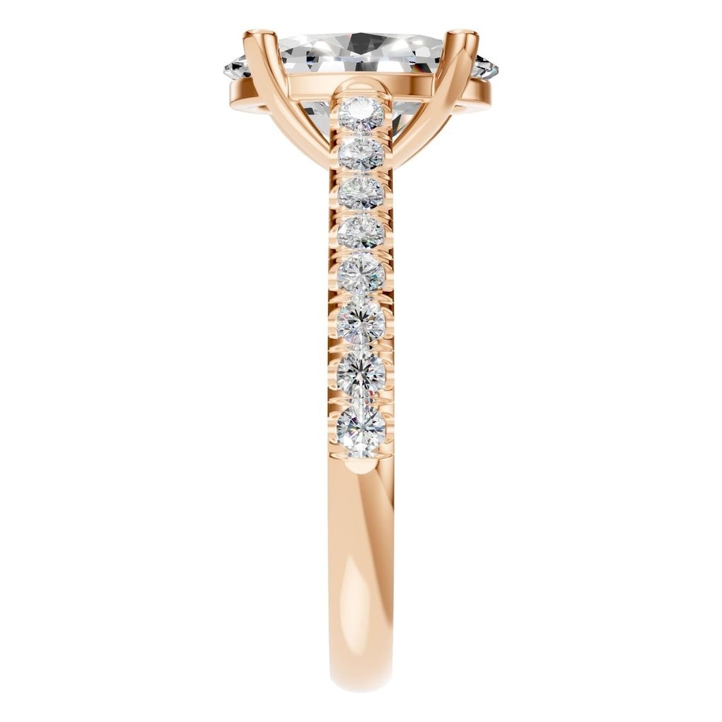 RI-8408 Rose Gold Ring SET - Side View