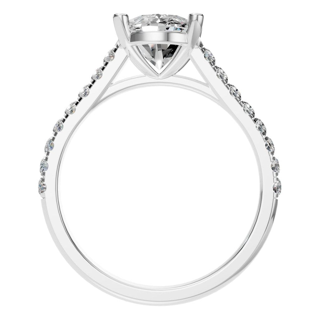 RI-8408 White Gold Ring SET - Top View