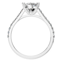 RI-8408 White Gold Ring SET - Top View