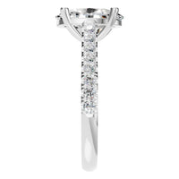 RI-8408 White Gold Ring SET - Side View
