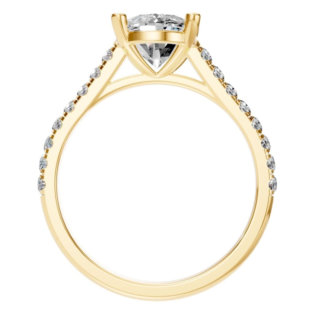 RI-8408 Yellow Gold Ring SET - Top View