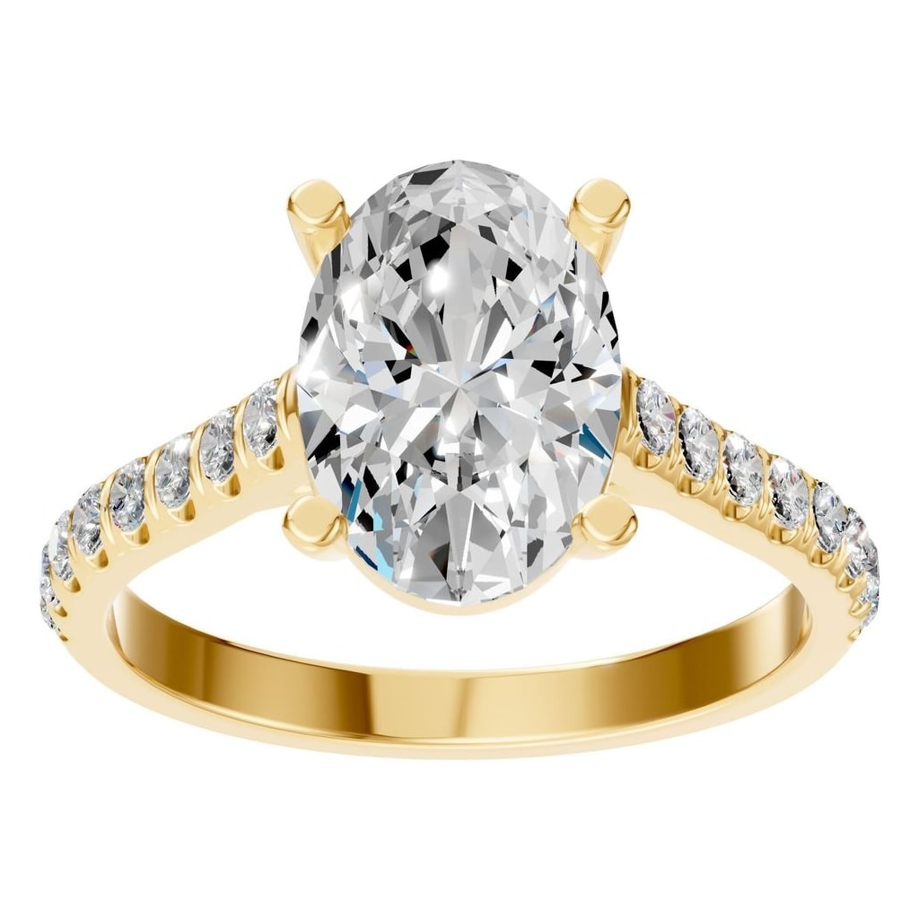 RI-8408 Yellow Gold Ring SET - Front View