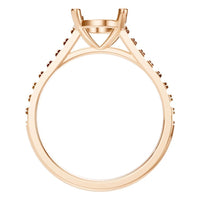 RI-8408 Rose Gold Ring UNSET - Top View