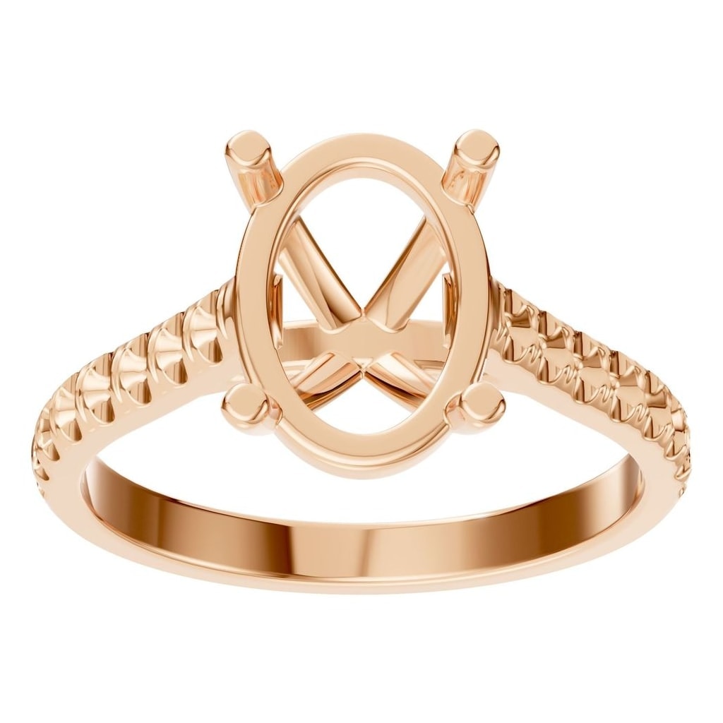 RI-8408 Rose Gold Ring UNSET - Front View