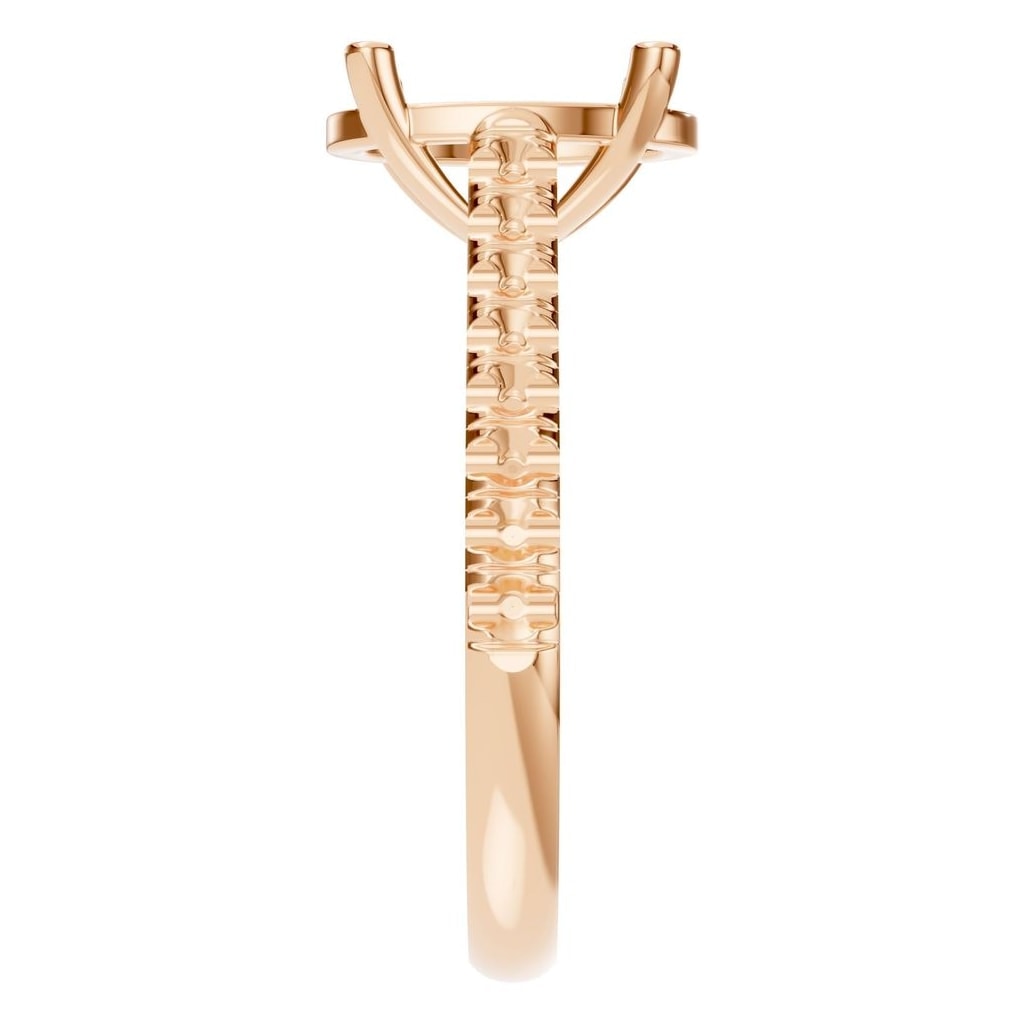 RI-8408 Rose Gold Ring UNSET - Side View