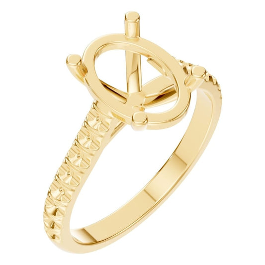 RI-8408 Yellow Gold Ring UNSET - Main View