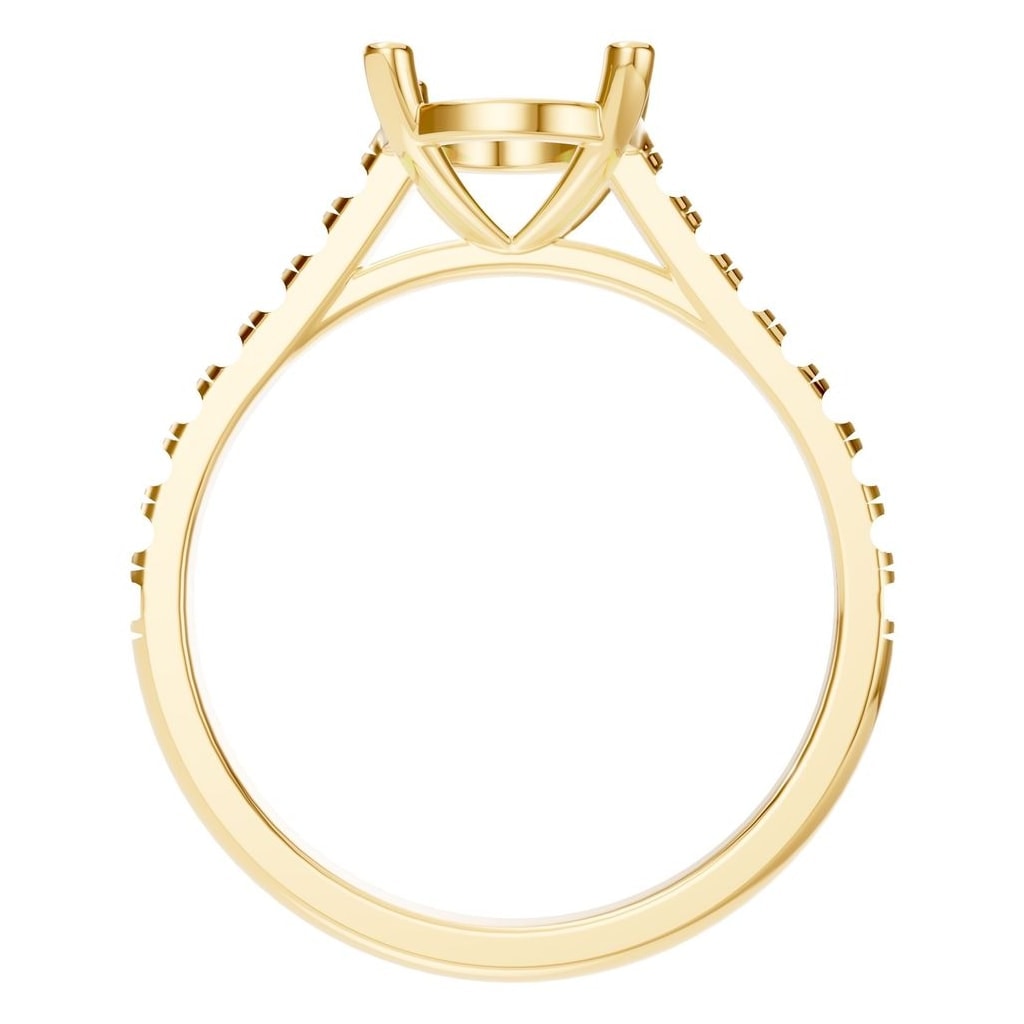 RI-8408 Yellow Gold Ring UNSET - Top View