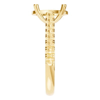 RI-8408 Yellow Gold Ring UNSET - Side View