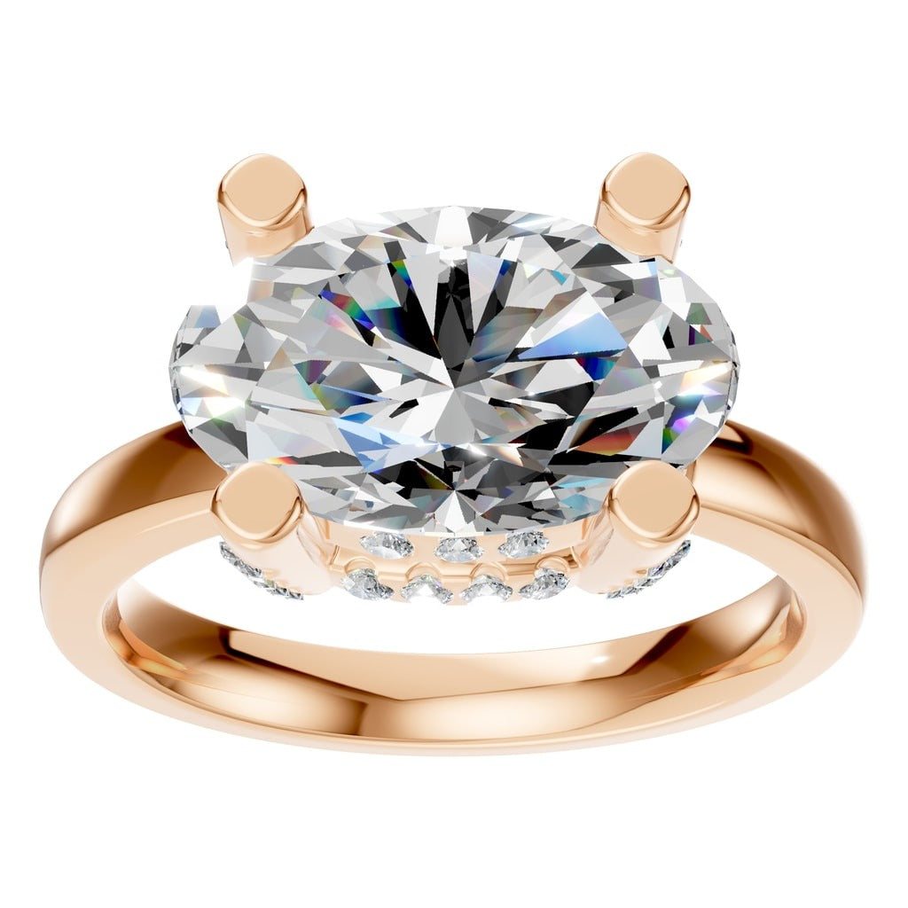 RI-8477 Rose Gold Ring SET - Front View