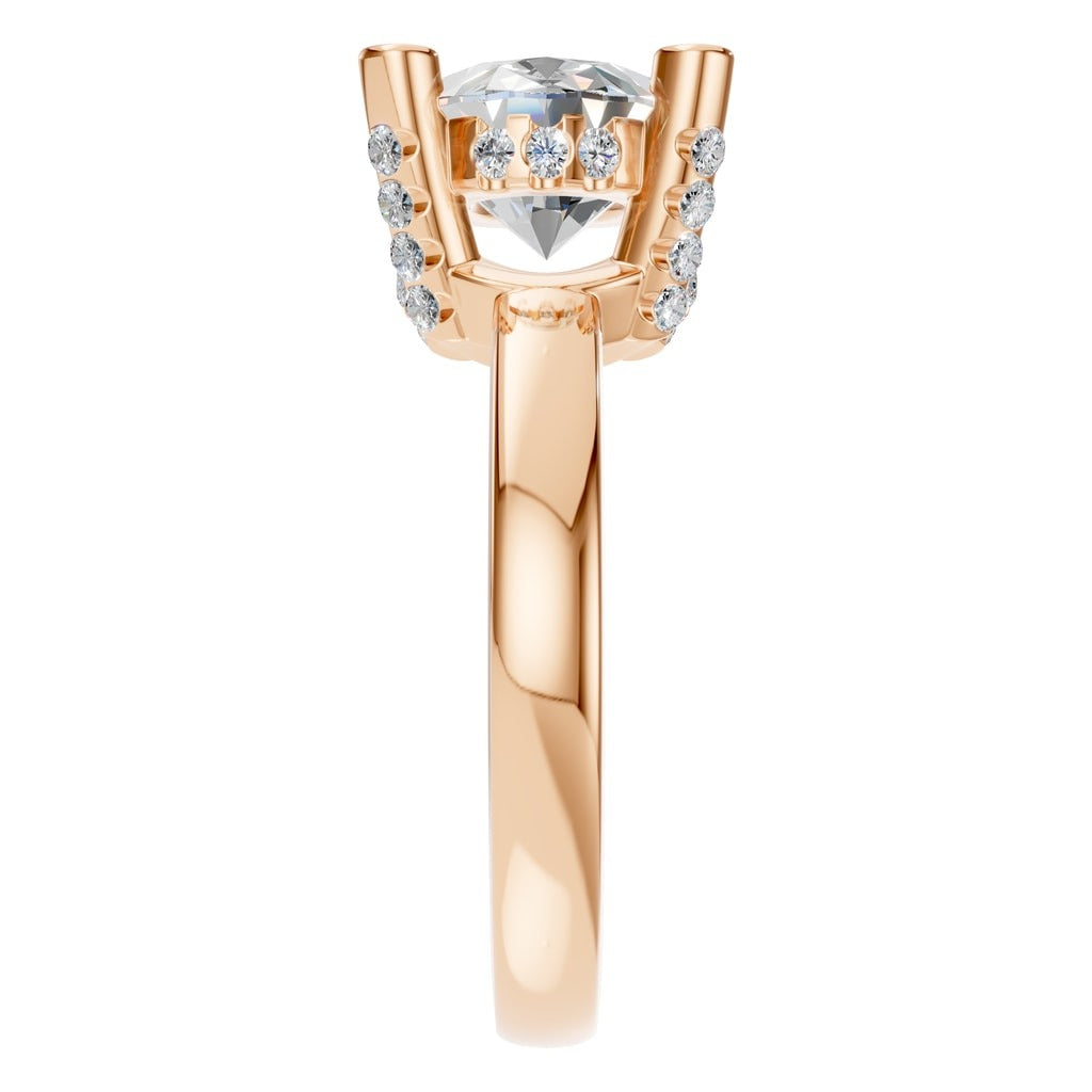 RI-8477 Rose Gold Ring SET - Side View