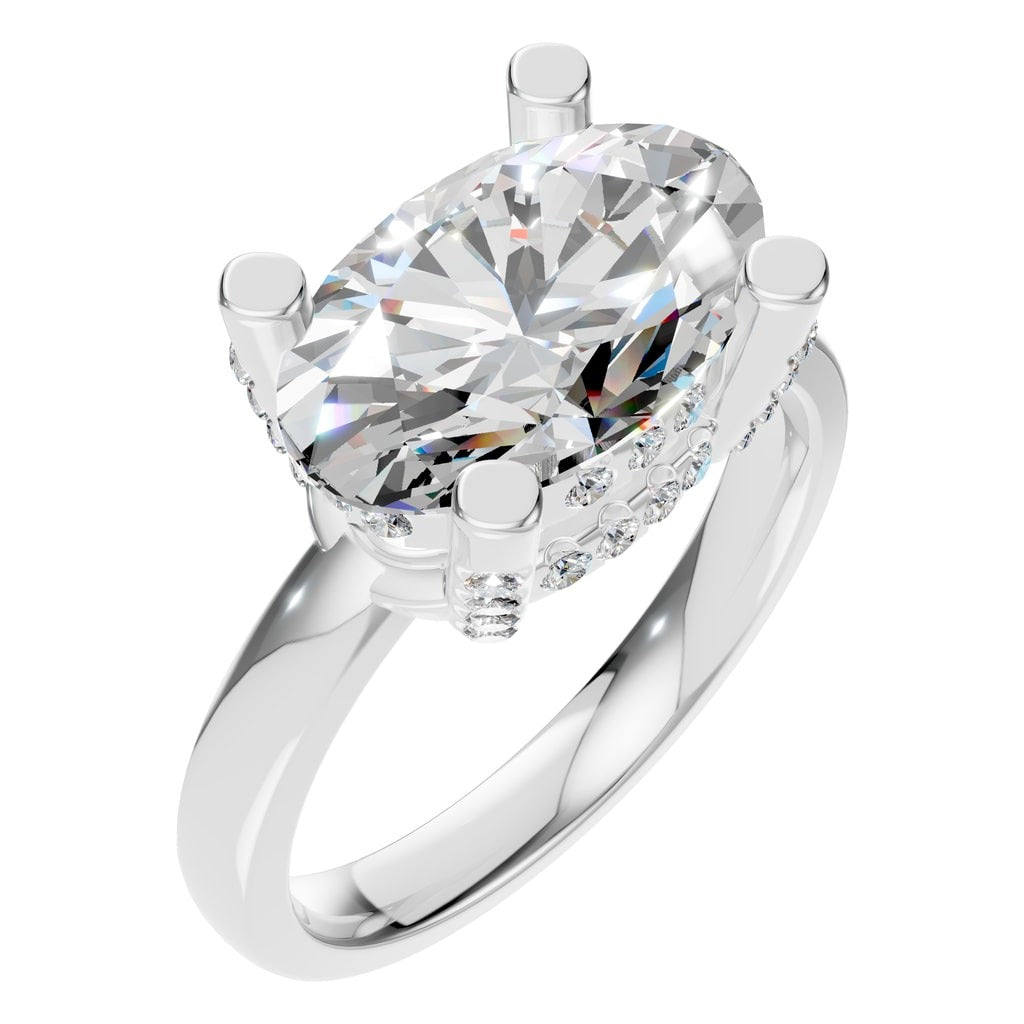 RI-8477 White Gold Ring SET - Main View