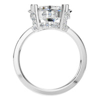 RI-8477 White Gold Ring SET - Top View