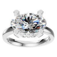 RI-8477 White Gold Ring SET - Front View