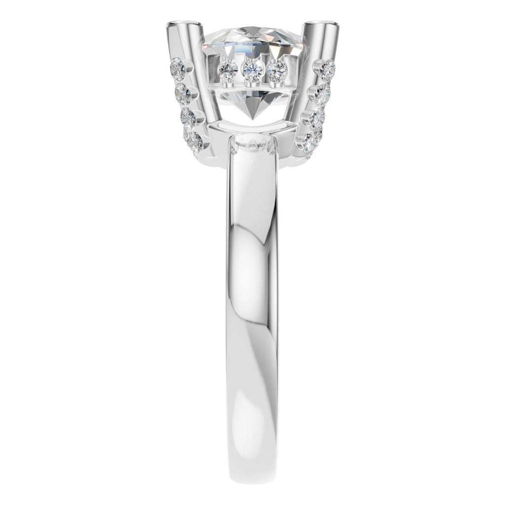 RI-8477 White Gold Ring SET - Side View