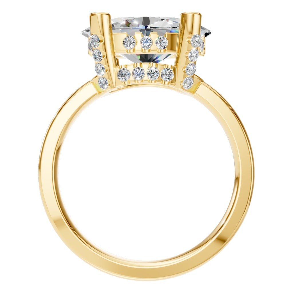 RI-8477 Yellow Gold Ring SET - Top View