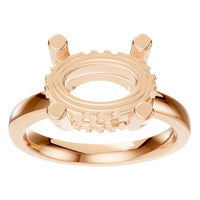 RI-8477 Rose Gold Ring UNSET - Front View