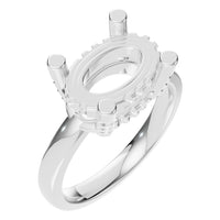 RI-8477 White Gold Ring UNSET - Main View